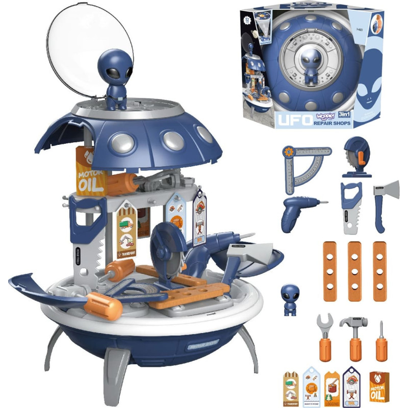 Woopie Warsztat 3w1 Plecak Projektor UFO 52 el.