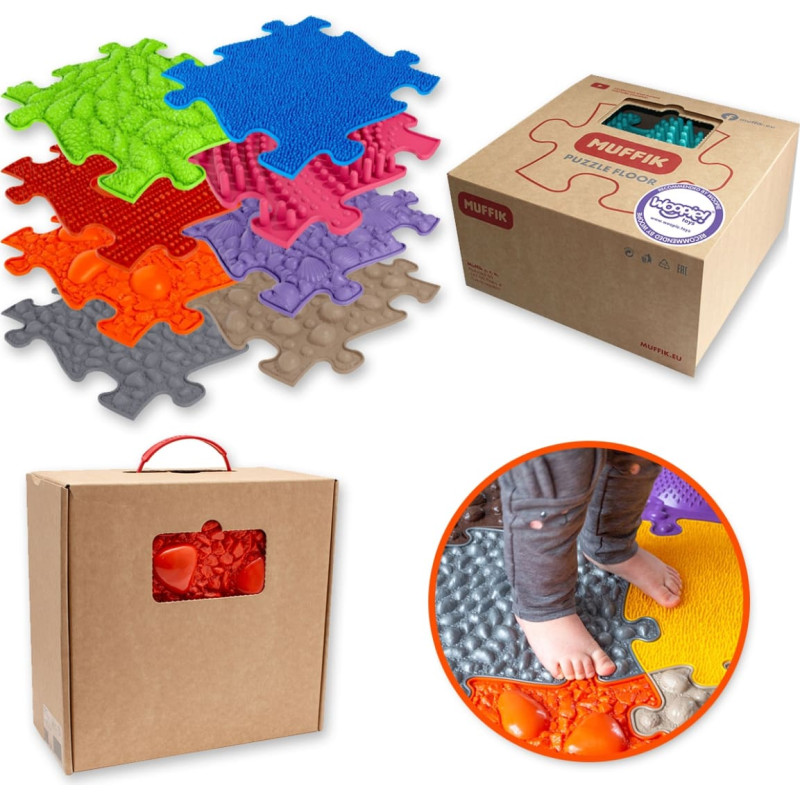 Woopie Mata Sensoryczna Ortopedyczna Puzzle 8 el. WERSJA-1A