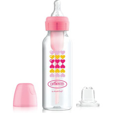 Dr.browns SB81918 oz/250 ml PP Narrow Options+ Bottle to Sippy Starter Kit, Pink Hearts (+L3 Nipple)