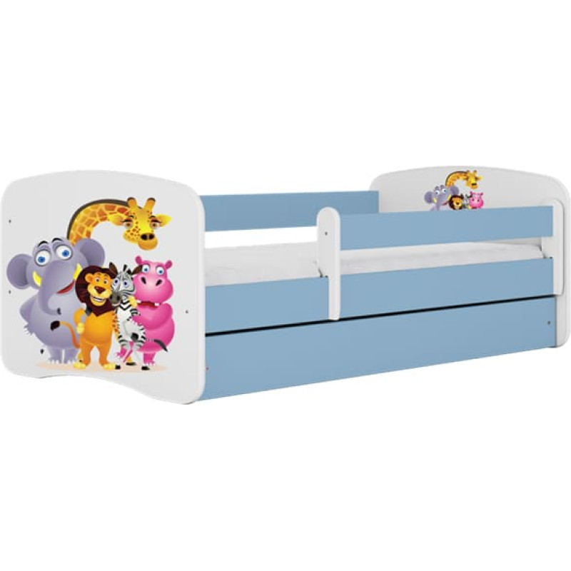 Kocot Kids Bed babydreams blue zoo with drawer with mattress 140/70