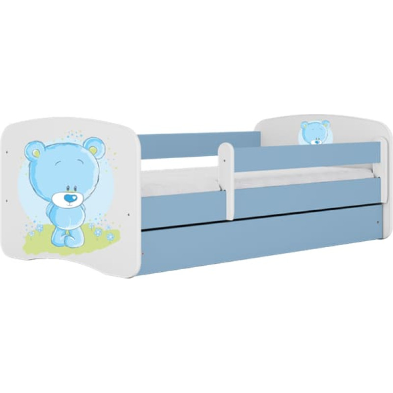 Kocot Kids Bed babydreams blue blue teddybear with drawer with mattress 160/80