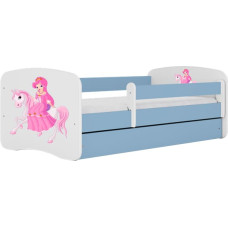 Kocot Kids Bed babydreams blue princess on horse with drawer with mattress 180/80