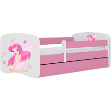 Kocot Kids Bed babydreams pink fairy with butterflies without drawer with mattress 180/80