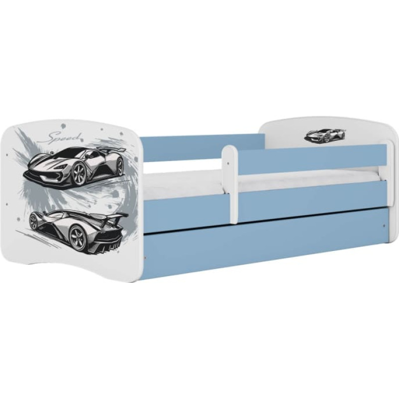 Kocot Kids Bed babydreams blue sports car without drawer with mattress 180/80