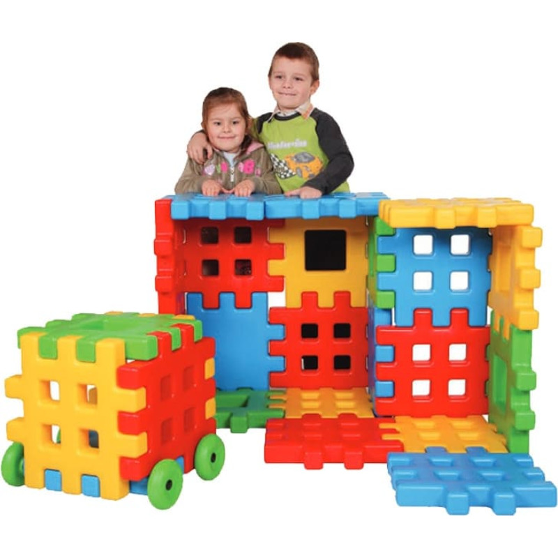 Woopie Klocki Edukacyjne Wafle Ogrodzenie Domek