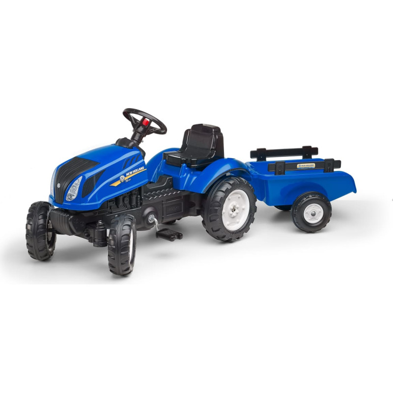 Falk Traktor na Pedały New Holland Duży z Przyczepką + Otwierana Maska od 2 lat