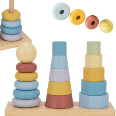 Tooky Toy Trzy Wieże Układanka w Stosy Sorter Montessori