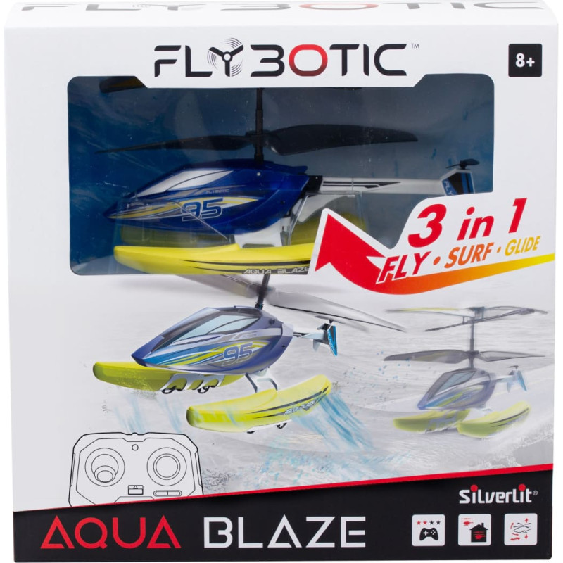 Flybotic Radijo bangomis valdomas  sraigtasparnis „Aqua Blaze“, 22 cm