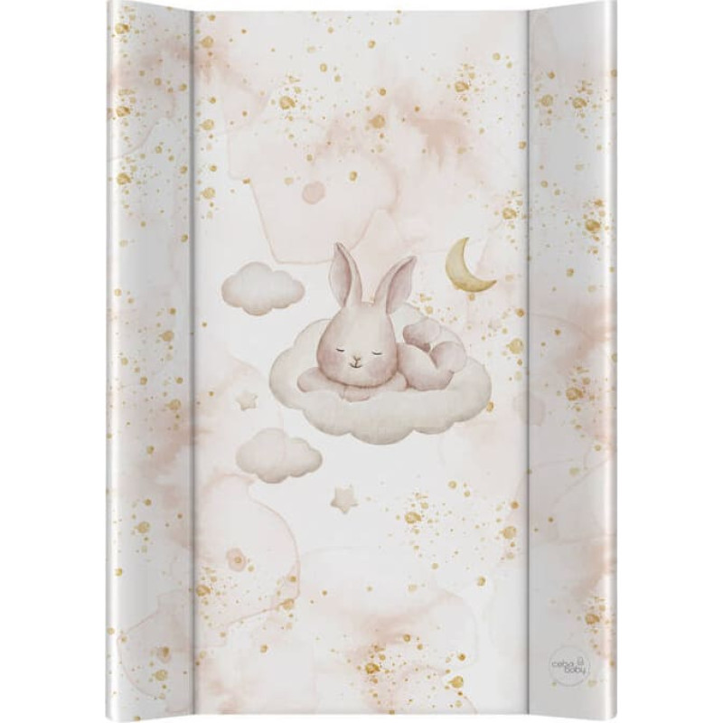 Cebababy vystymo kilimėlis su kietu pagrindu ULTRA LIGHT – „Sleepy Bunny“, 70 cm