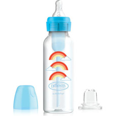 Dr.browns SB8192 8 oz/250 ml PP Narrow Options+ Bottle to Sippy Starter Kit, Blue Rainbows (+L3 Nipple)