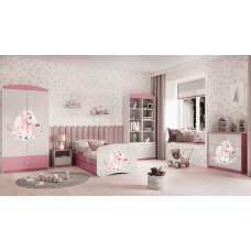 Kocot Kids Bed babydreams pink horse with drawer with mattress 140/70