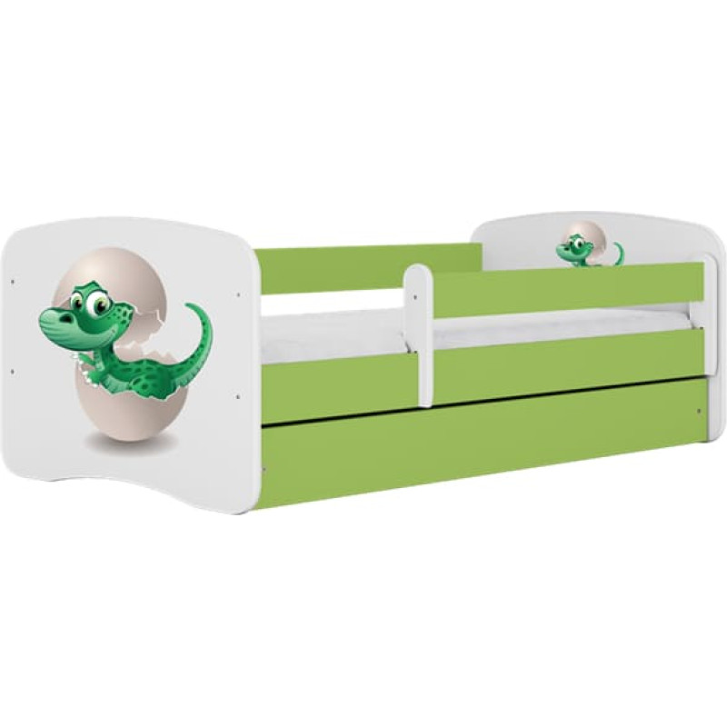 Kocot Kids Bed babydreams green baby dino without drawer with mattress 180/80