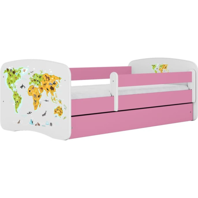 Kocot Kids Bed babydreams pink map with drawer with mattress 160/80