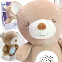 Woopie BABY 2 viename migdukas-minkštas žaislas su projektoriumi, meškiukas – 10 lopšinių