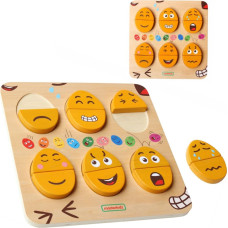 Masterkidz Tablica do Nauki Emocji Drewniane Jajka jaki Humor? Montessori