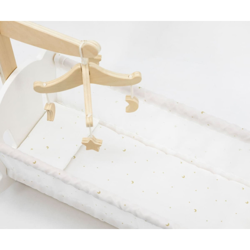 Viga PolarB Kołyska Drewniana dla Lalek Łóżeczko