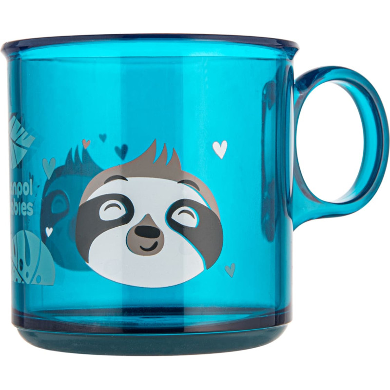 Canpol Babies neslystanti puodelis su rankenėle, 170 ml, „Exotic Animals“, turkio spalvos