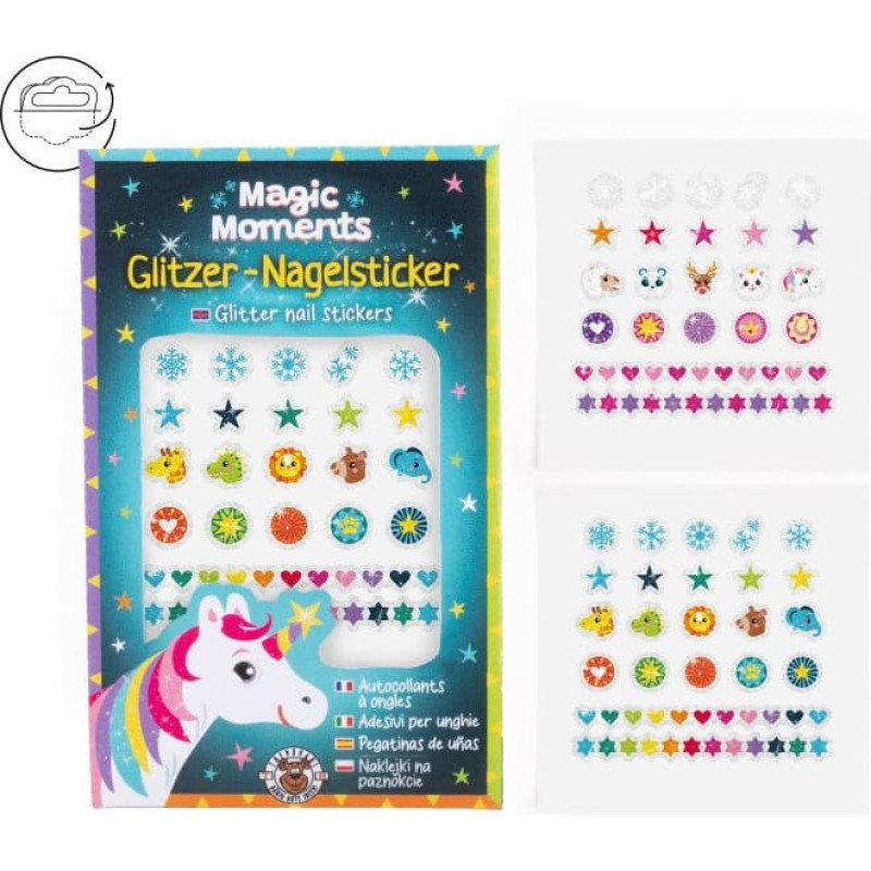 Trendhaus Magic Moments - Nagų lipdukai su blizgučiais (44 vnt.)