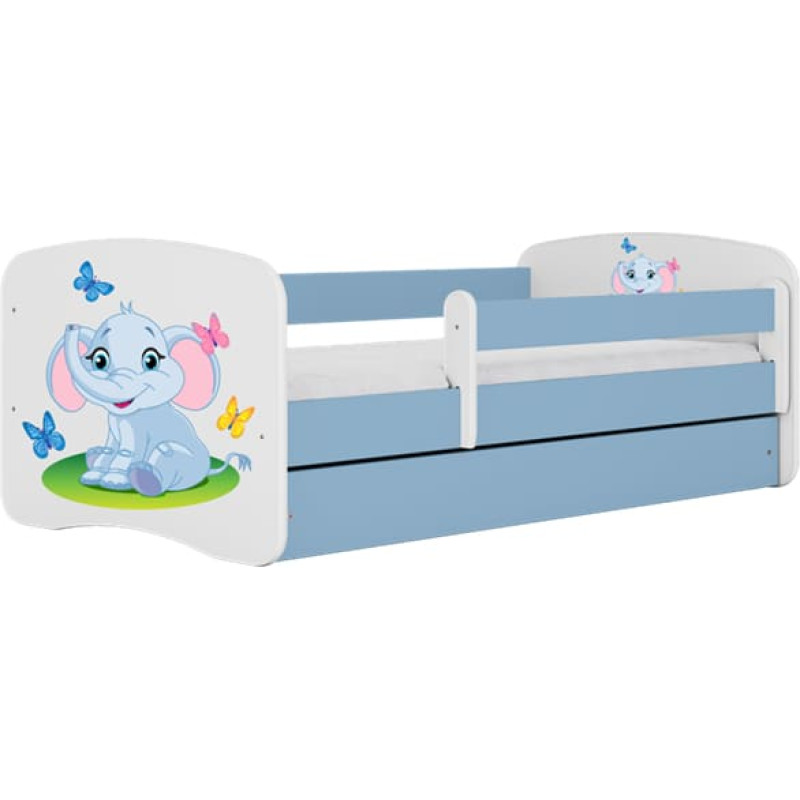 Kocot Kids Bed babydreams blue baby elephant with drawer with mattress 160/80