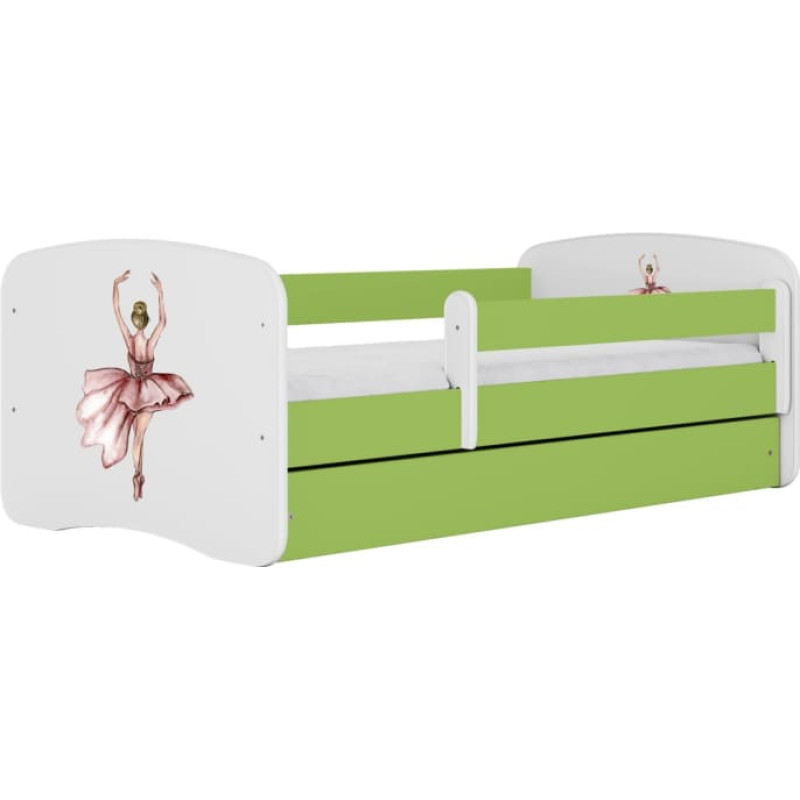 Kocot Kids Bed babydreams green dancer without drawer with mattress 140/70