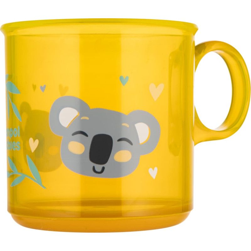 Canpol Babies CANPOL 2/100 Neslystanti puodelis su rankenėle 170 ml Exotic Animals yellow