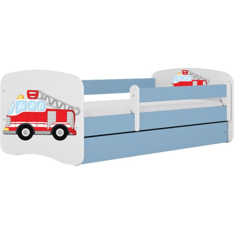 Kocot Kids Bed babydreams blue fire brigade with drawer with mattress 160/80