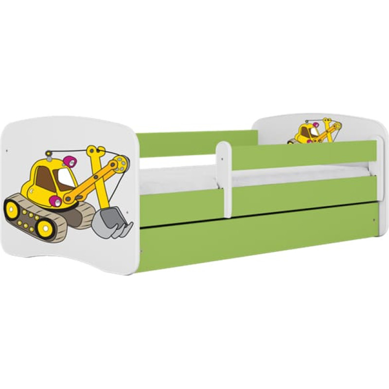 Kocot Kids Bed babydreams green digger without drawer with mattress 160/80