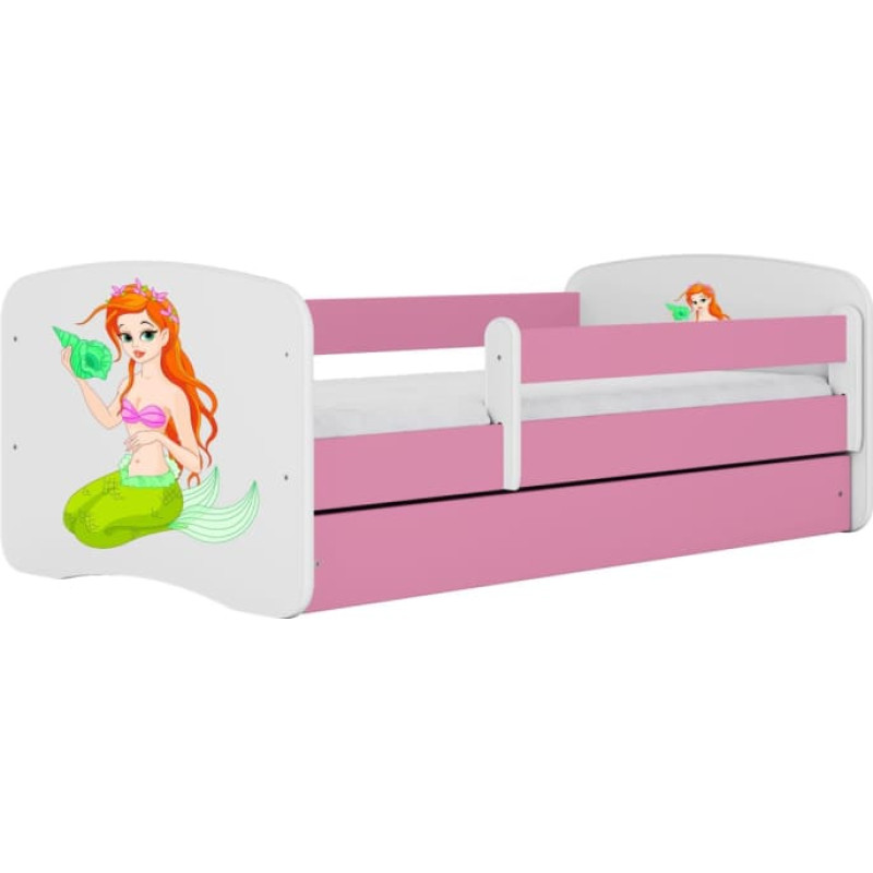 Kocot Kids Bed babydreams pink mermaid with drawer with mattress 140/70