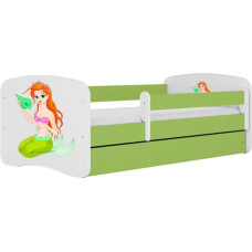 Kocot Kids Bed babydreams green mermaid with drawer with mattress 180/80