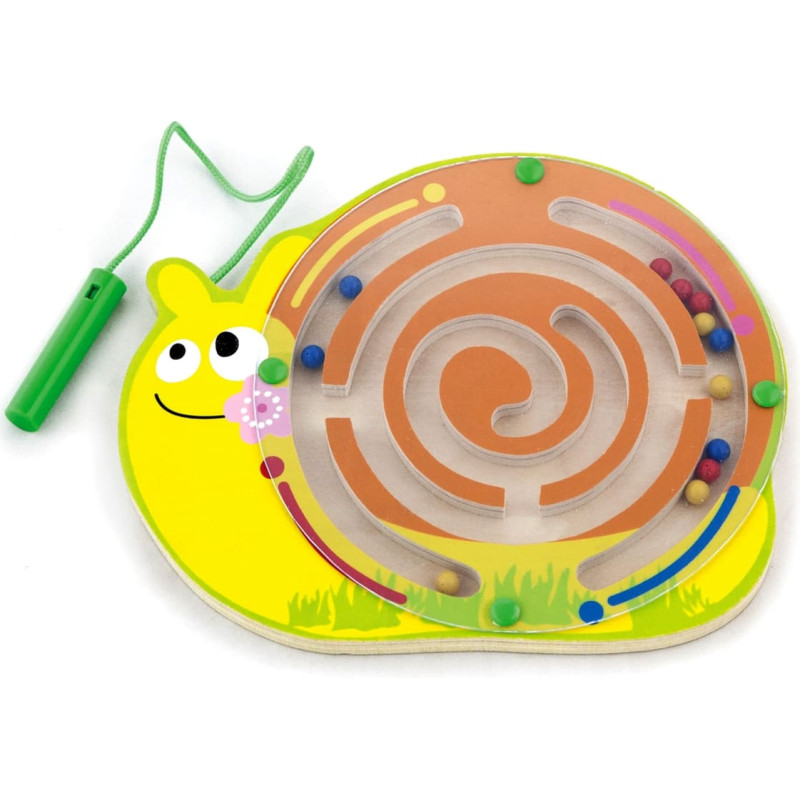 Viga Labirynt Magnetyczny Drewniana gra Śimak