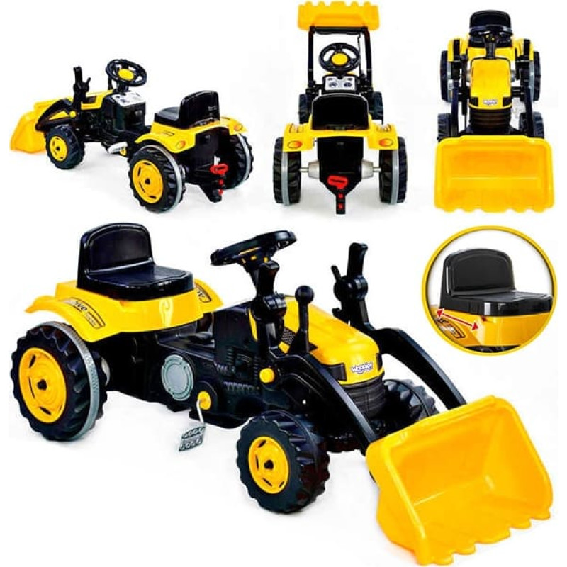 Woopie Traktor Na Pedały Farmer MaxTrac Classic Łyżka Spychacz