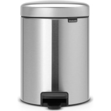 Brabantia atkritumu tvertne ar pedāli NewIcon, 5L, Matt Steel Fingerprint Proof - 112102