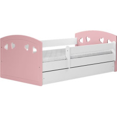 Kocot Kids Bed Julia mix pale pink with drawer with mattress 180/80