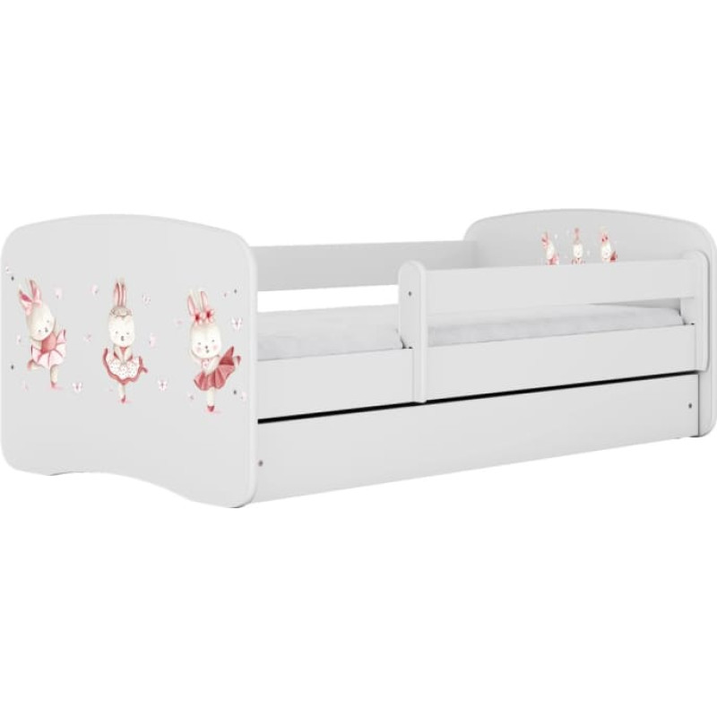 Kocot Kids Bed babydreams white bunnies with butterflies without drawer with mattress 180/80