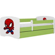 Kocot Kids Bed babydreams green spiderman without drawer with mattress 180/80