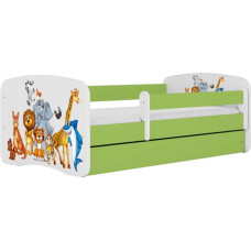 Kocot Kids Bed babydreams green animals without drawer with mattress 140/70