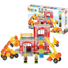 Mochtoys Klocki Jeżyki Pin Bricks STRAŻ POŻARNA w Kartonie 100 el. + 2 Figurki