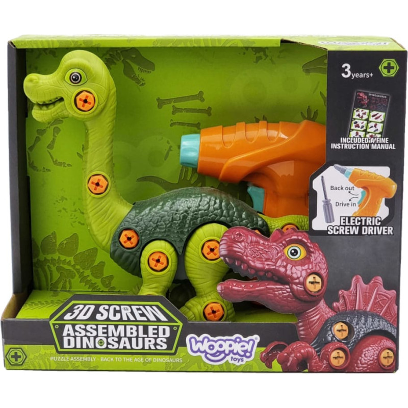Woopie Dinozaur do Skręcania Zestaw Konstrukcyjny + Wiertarka 31 el.