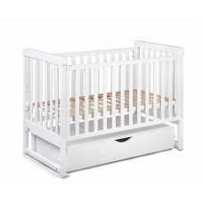 Yappy Kids YappyMove children's cot with drawer 120x60cm, white