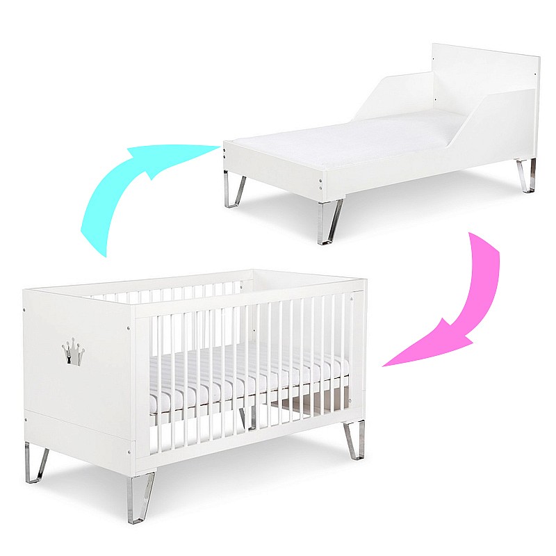 LittleSky BLANKA kūdikio lovelė 140x70cm, balta