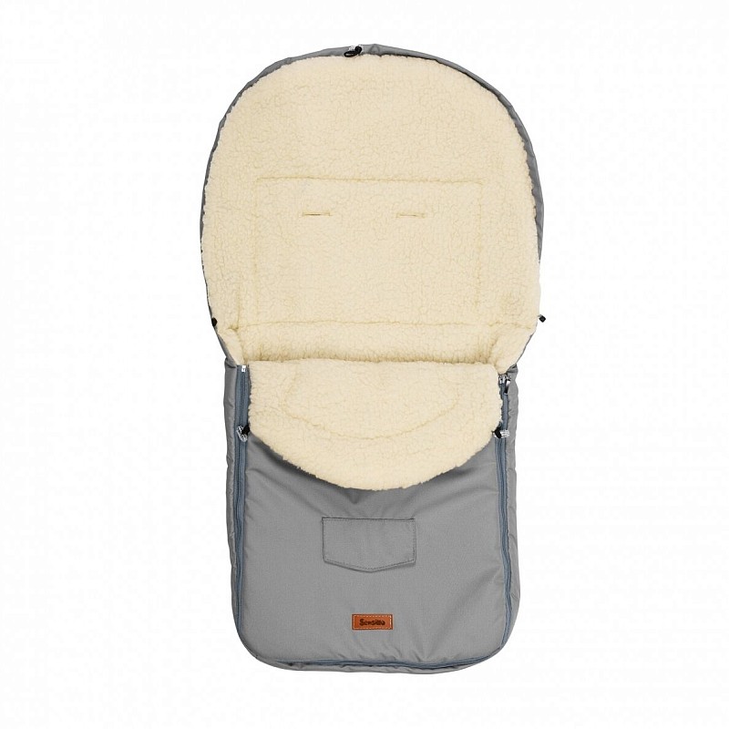 SENSILLO sleeping bag with sheep wool light grey 824