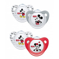 NUK Disney Mickey silicone pacifier 0-6m. 2pcs. SU28 10730041 SALE
