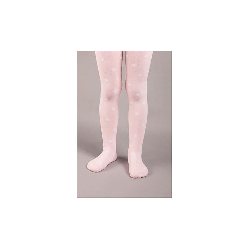 BELLISSIMA Childrens tights 146/152 size, B403 pink-white dots Sale