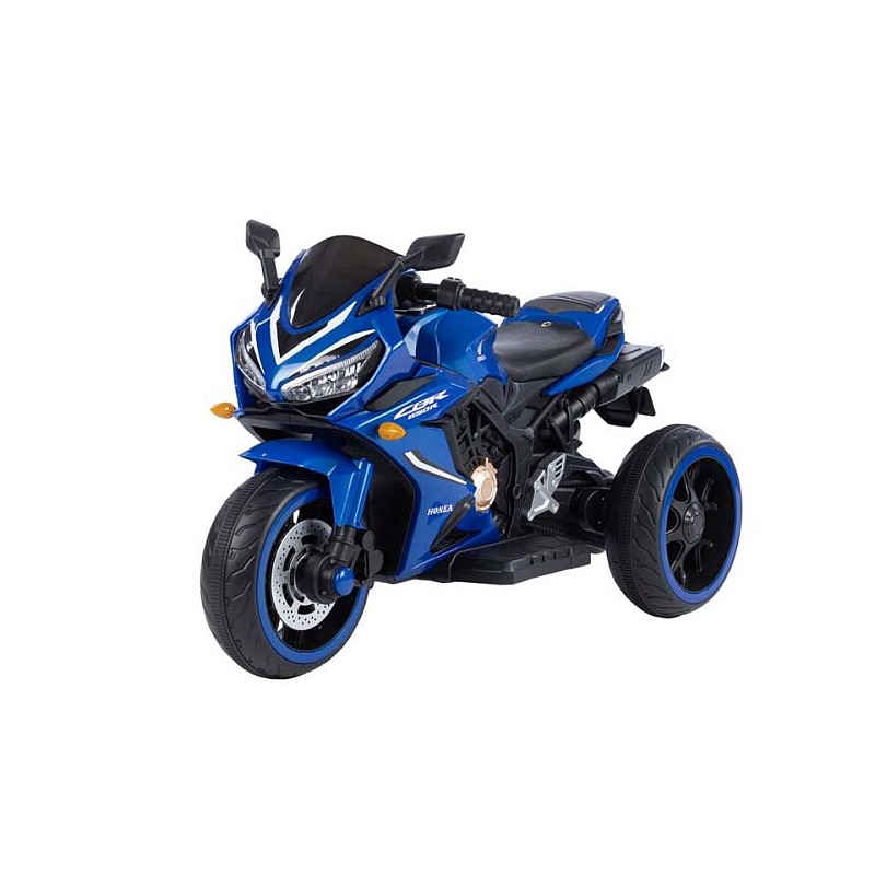 TO-MA vaikiškas elektrinis motociklas T1100/N-518, 6V/7Ah, mėlynas