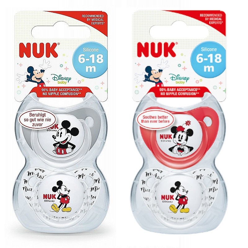Nuk Disney Mickey silicone pacifiers 6-18mes. 2 pcs. SU29 10736124 SALE
