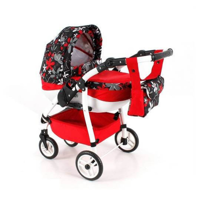 Adbor LILY Sportinis lėlių vežimėlis (Sportinė konstrukcija su pasukamais ratais + lopšys), LS-18