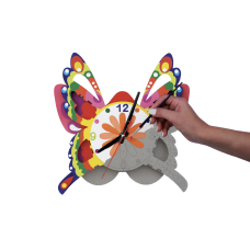 ANNAHOUSE Foldable Cardboard 3D Construction / Coloring Set Clock 33 × 33.7 × 3.5 cm