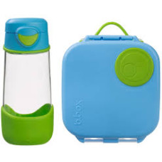 B.box 62429 sporto rinkinys: tritano buteliukas 450 ml + mini priešpiečių dėžutė Ocean Breeze