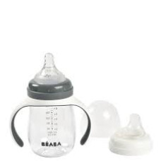 Beaba / Red Castle Béaba MINERAL GREY 2-in-1 apmācību pudelīte 210 ml