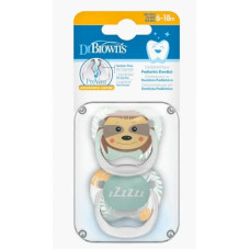 „Dr. Brown’s“ PV22014 čiulptukas „Prevent Butterfly“, 6–18 mėn., kolekcija „Animals“, žalias, 2 vnt.